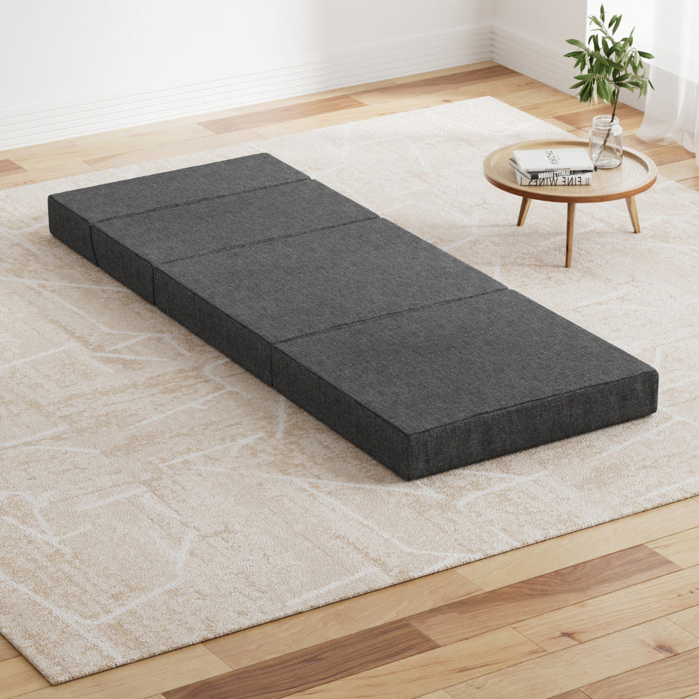 Giselle Bedding Foldable Mattress Folding Foam Bed Floor Mat Grey FOAM-MFM-LOGI-GY