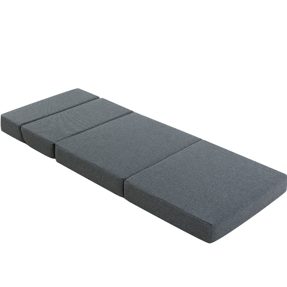 Giselle Bedding Foldable Mattress Folding Foam Bed Floor Mat Grey FOAM-MFM-LOGI-GY