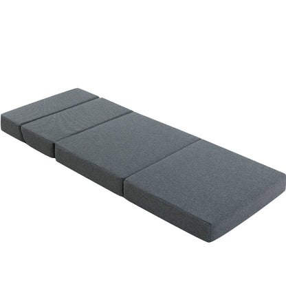 Giselle Bedding Foldable Mattress Folding Foam Bed Floor Mat Grey FOAM-MFM-LOGI-GY