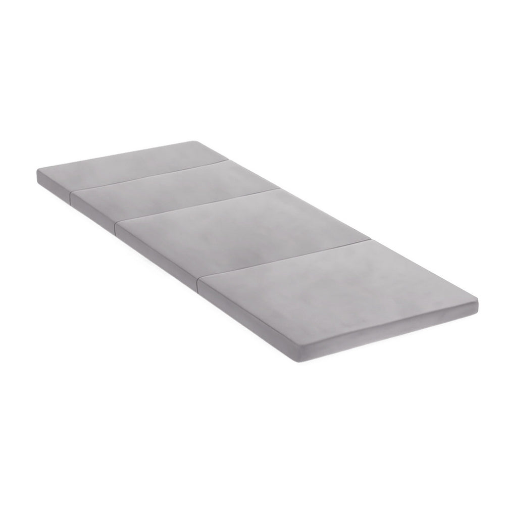 Giselle Foldable Mattress Folding Sofa Bed 4-fold Sleeping Camping Cushion Mat FOAM-MFM-LOGI-LI-GY