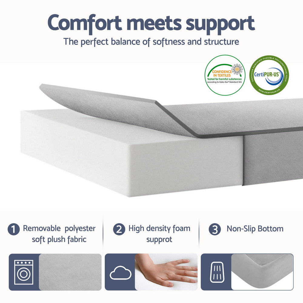 Giselle Foldable Mattress Folding Sofa Bed 4-fold Sleeping Camping Cushion Mat FOAM-MFM-LOGI-LI-GY