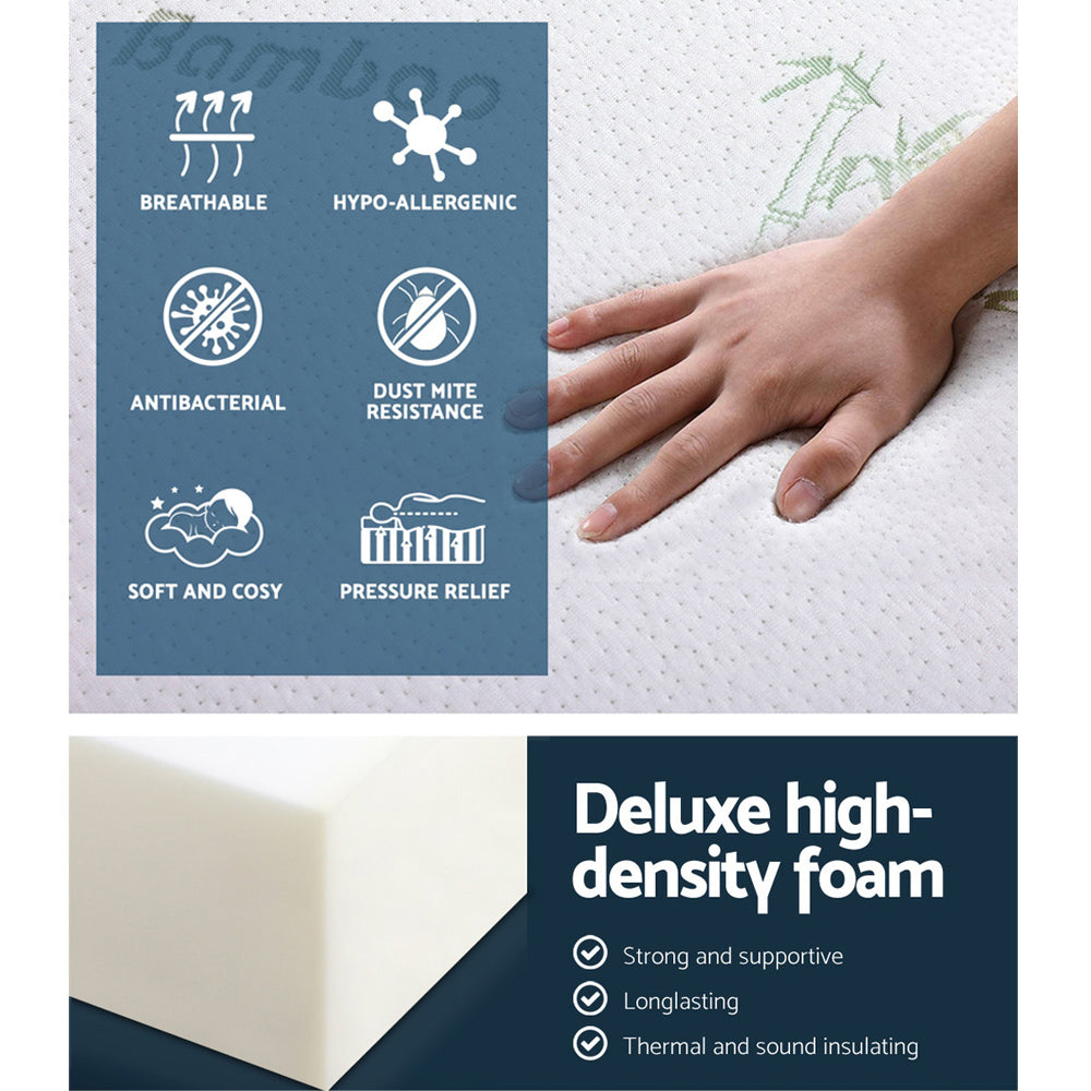 Giselle Bedding Foldable Mattress Folding Foam Sofa Bed Mat Bamboo FOAM-MFM-RAFA-BAM-BK