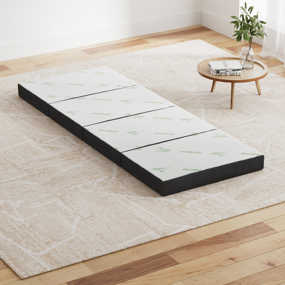 Giselle Bedding Foldable Mattress Folding Foam Sofa Bed Mat Bamboo FOAM-MFM-RAFA-BAM-BK