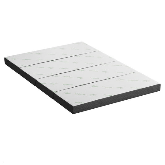 Giselle Foldable Mattress Folding Foam Mattresses Bamboo Double FOAM-MFM-RAFA-BAM-BK-D