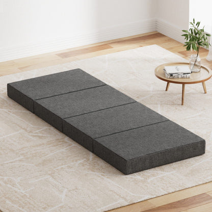 Giselle Bedding Foldable Mattress Folding Foam Single Grey FOAM-MFM-RAFA-GY