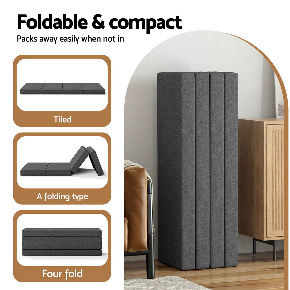 Giselle Bedding Foldable Mattress Folding Foam Mattresses Portable Mat Queen FOAM-MFM-RAFA-GY-Q