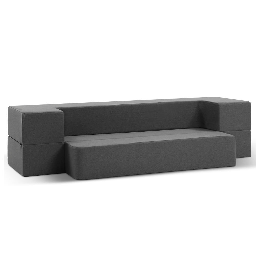 Giselle Bedding Foldable Mattress Folding Foam Sofa Bed Chair Grey FOAM-MFM-SOFA-01-GY