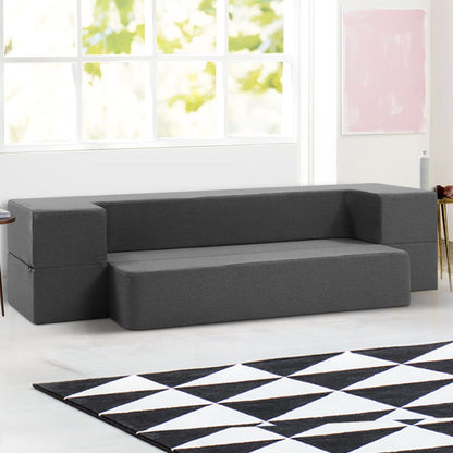 Giselle Bedding Foldable Mattress Folding Foam Sofa Bed Chair Grey FOAM-MFM-SOFA-01-GY