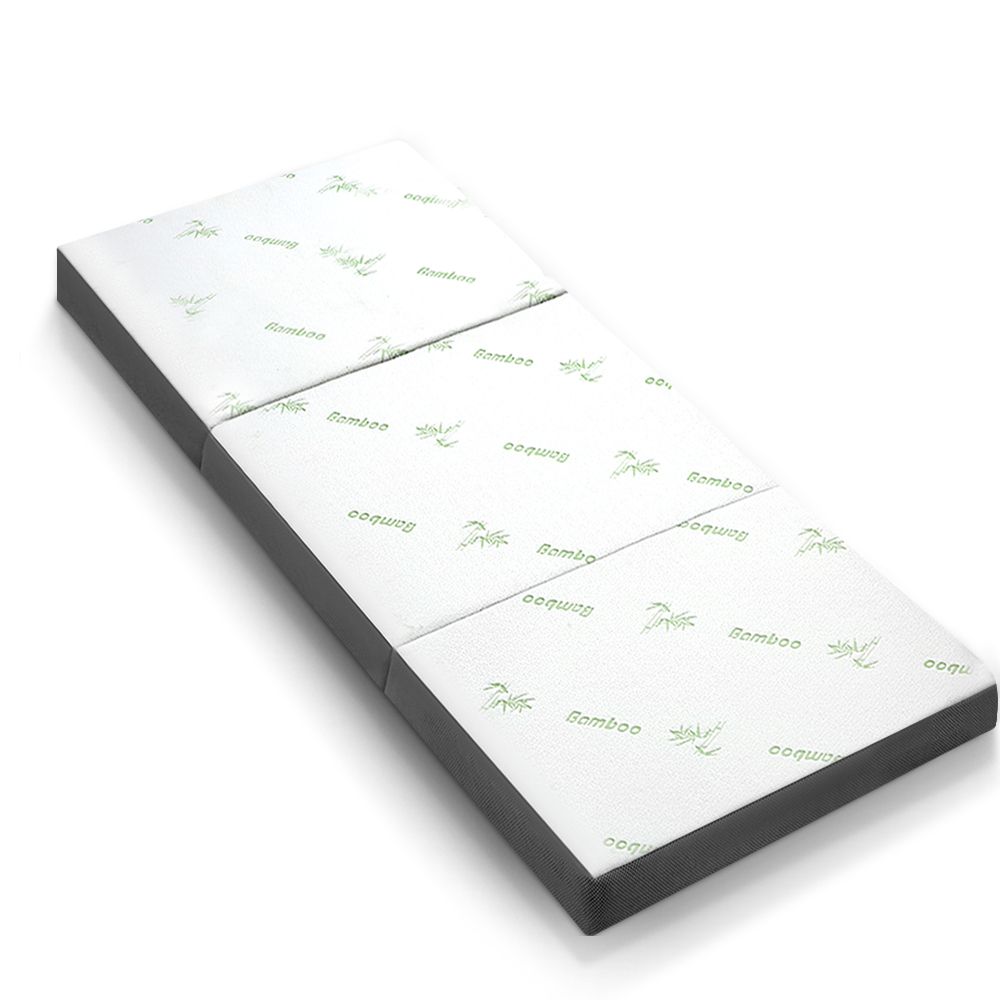 Giselle Bedding Foldable Mattress Folding Foam Single Bamboo FOAM-MFM-TRIO-BAM-BK