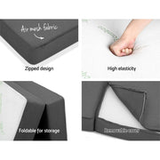 Giselle Bedding Foldable Mattress Folding Foam Single Bamboo FOAM-MFM-TRIO-BAM-BK