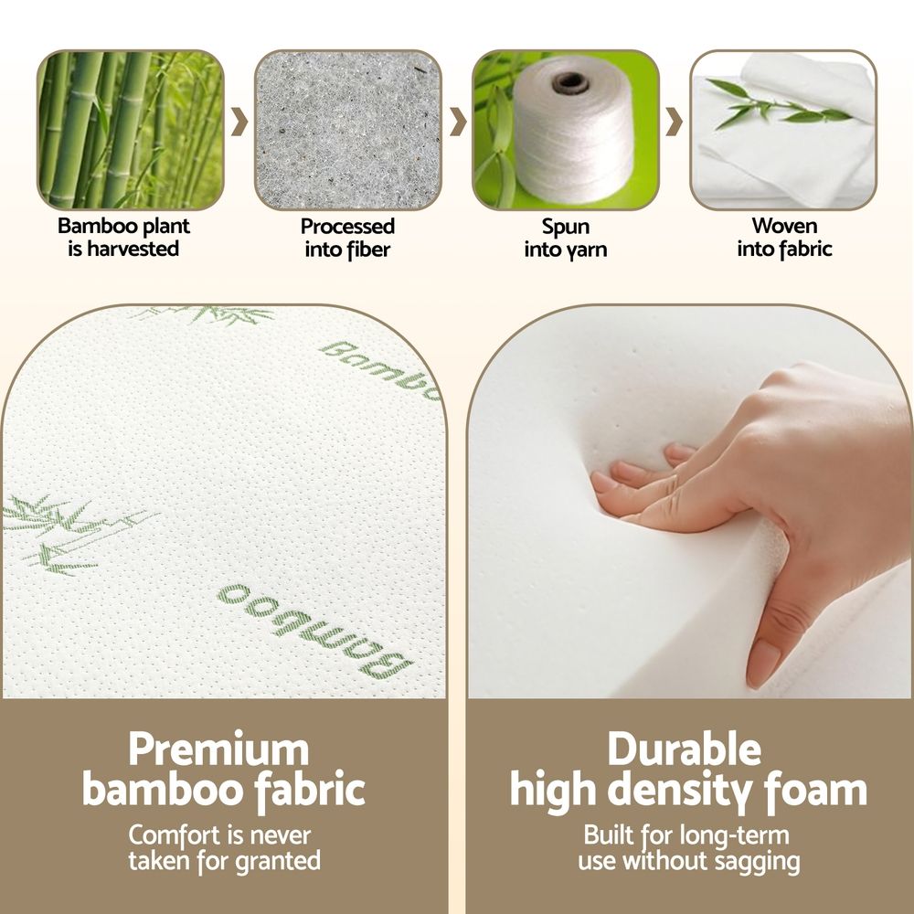 Giselle Foldable Mattress Folding Foam Mattresses Bamboo Queen FOAM-MFM-TRIO-BAM-BK-Q