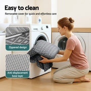 Giselle Foldable Mattress Folding Sofa Bed Trifold Memory Foam Camping Cushion Mat FOAM-MFM-TRIO-DUAL-GY