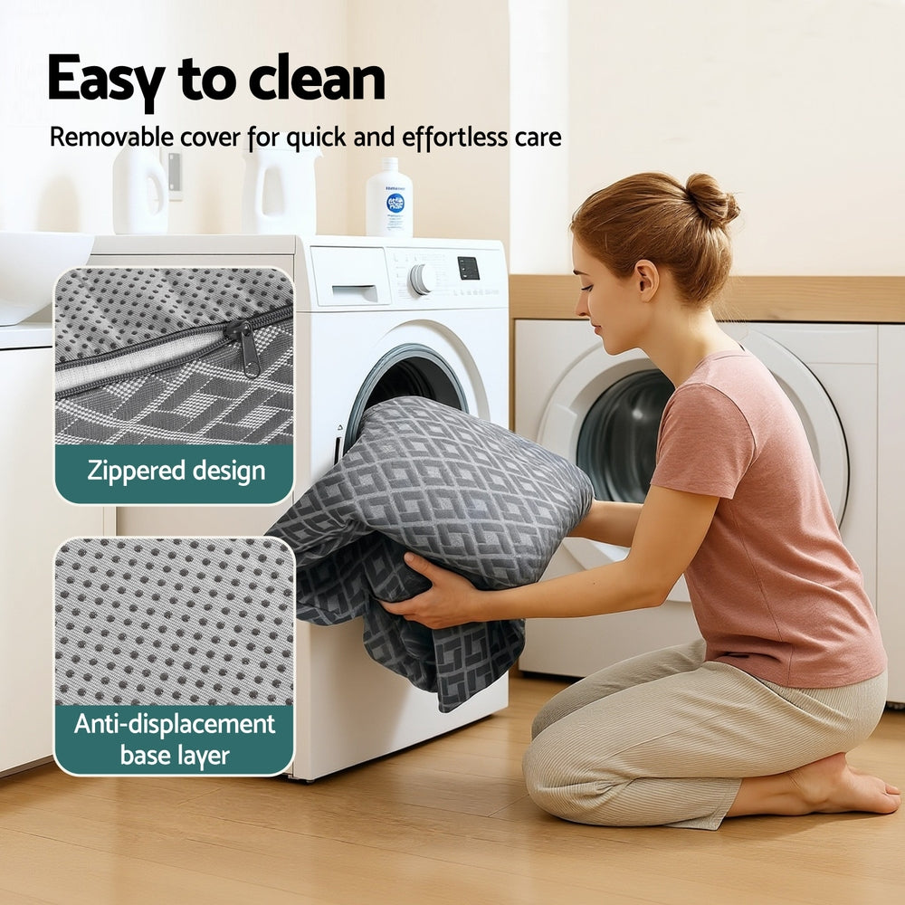 Giselle Foldable Mattress Folding Sofa Bed Trifold Memory Foam Camping Cushion Mat FOAM-MFM-TRIO-DUAL-GY