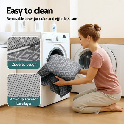 Giselle Foldable Mattress Folding Sofa Bed Trifold Memory Foam Camping Cushion Mat FOAM-MFM-TRIO-DUAL-GY