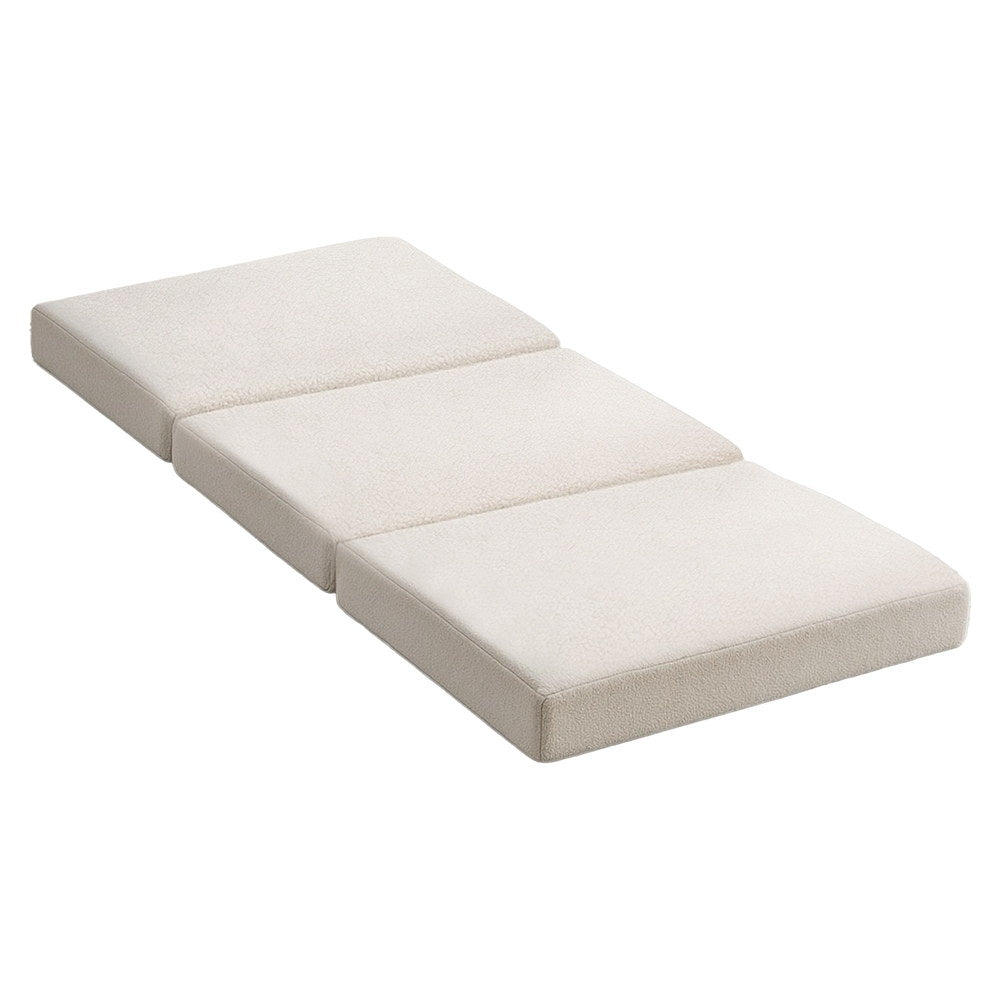 Giselle Bedding Foldable Mattress Fleece Portable 3-fold Folding Foam Mattresses FOAM-MFM-TRIO-FE