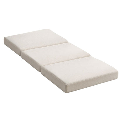 Giselle Bedding Foldable Mattress Fleece Portable 3-fold Folding Foam Mattresses FOAM-MFM-TRIO-FE