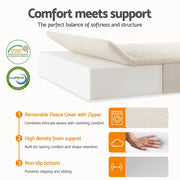 Giselle Bedding Foldable Mattress Fleece Portable 3-fold Folding Foam Mattresses FOAM-MFM-TRIO-FE