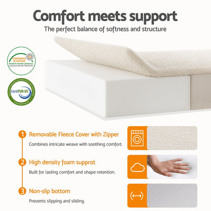Giselle Bedding Foldable Mattress Fleece Portable 3-fold Folding Foam Mattresses FOAM-MFM-TRIO-FE