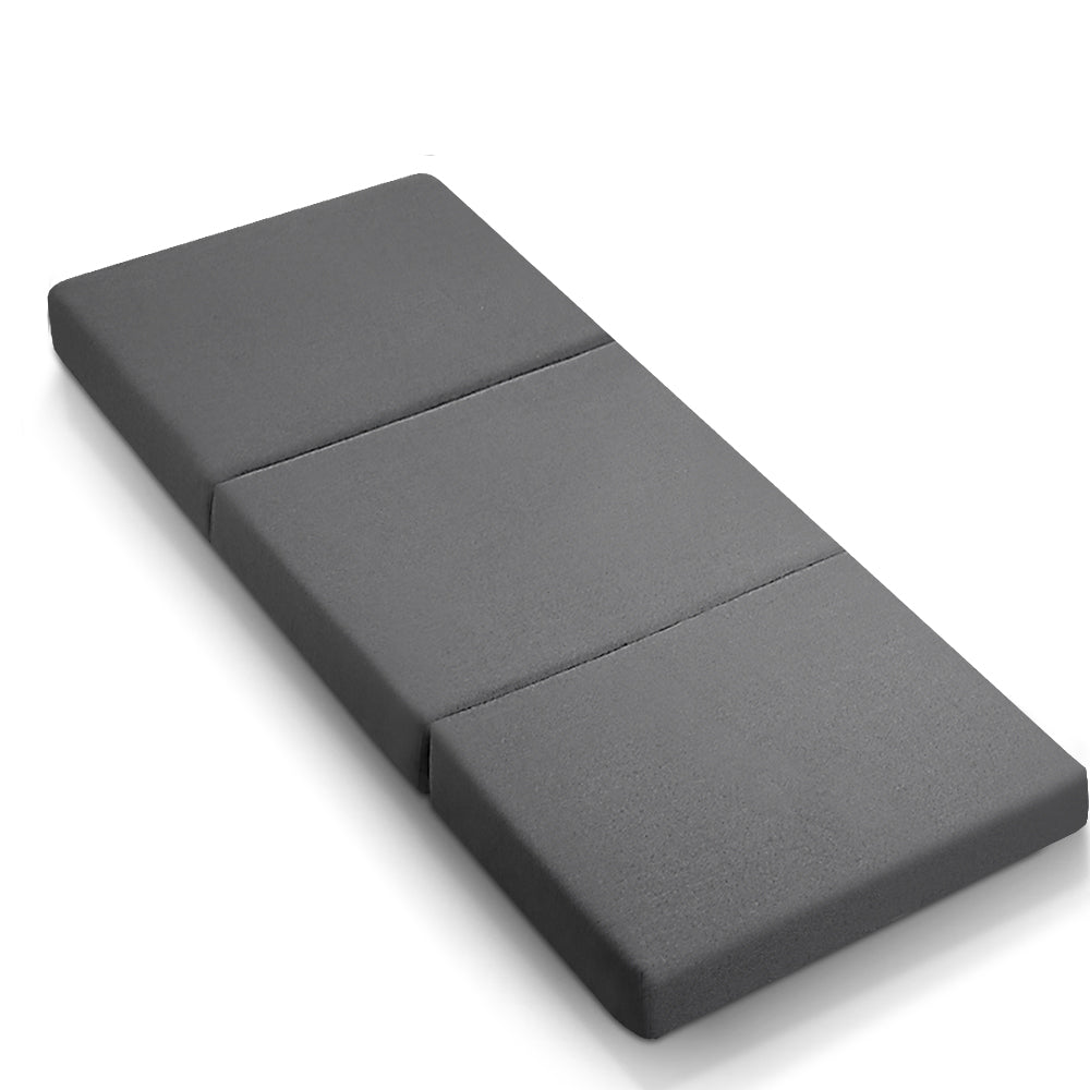 Giselle Bedding Foldable Mattress Folding Foam Bed Single Grey FOAM-MFM-TRIO-GY
