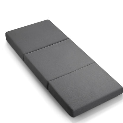 Giselle Bedding Foldable Mattress Folding Foam Bed Single Grey FOAM-MFM-TRIO-GY