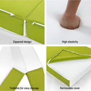 Giselle Bedding Foldable Mattress Folding Foam Trifold Green FOAM-MFM-TRIO-MES-GN