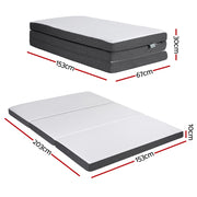 Giselle Bedding Foldable Mattress Folding Sofa Bed Tri-Fold Memory Foam Tencel Queen FOAM-MFM-TRIO-WB-Q