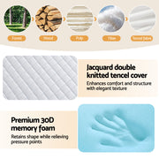 Giselle Bedding Foldable Mattress Folding Sofa Bed Tri-Fold Memory Foam Tencel Queen FOAM-MFM-TRIO-WB-Q