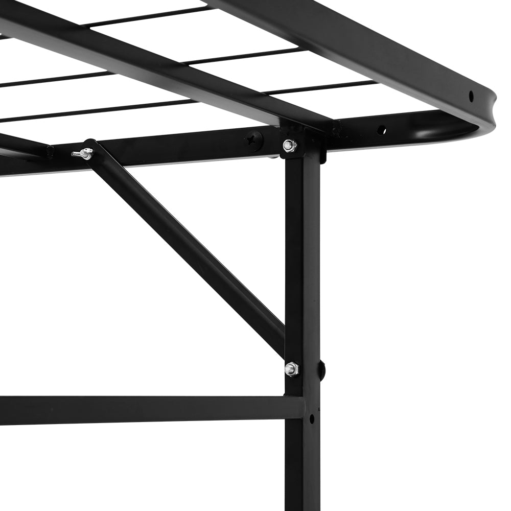 Artiss Folding Bed Frame Metal Base - Single FOLD-D-SINGLE-BK