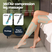 Livemor Foot Massager Leg Knee Massager with Air Compression 3 Massage Modes Heating FOOT-MASSAGE-01-BK
