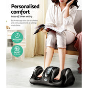 Livemor Foot Massager Shiatsu Massagers Electric Remote Roller Kneading Black FOOT-MASSAGE-11-BK