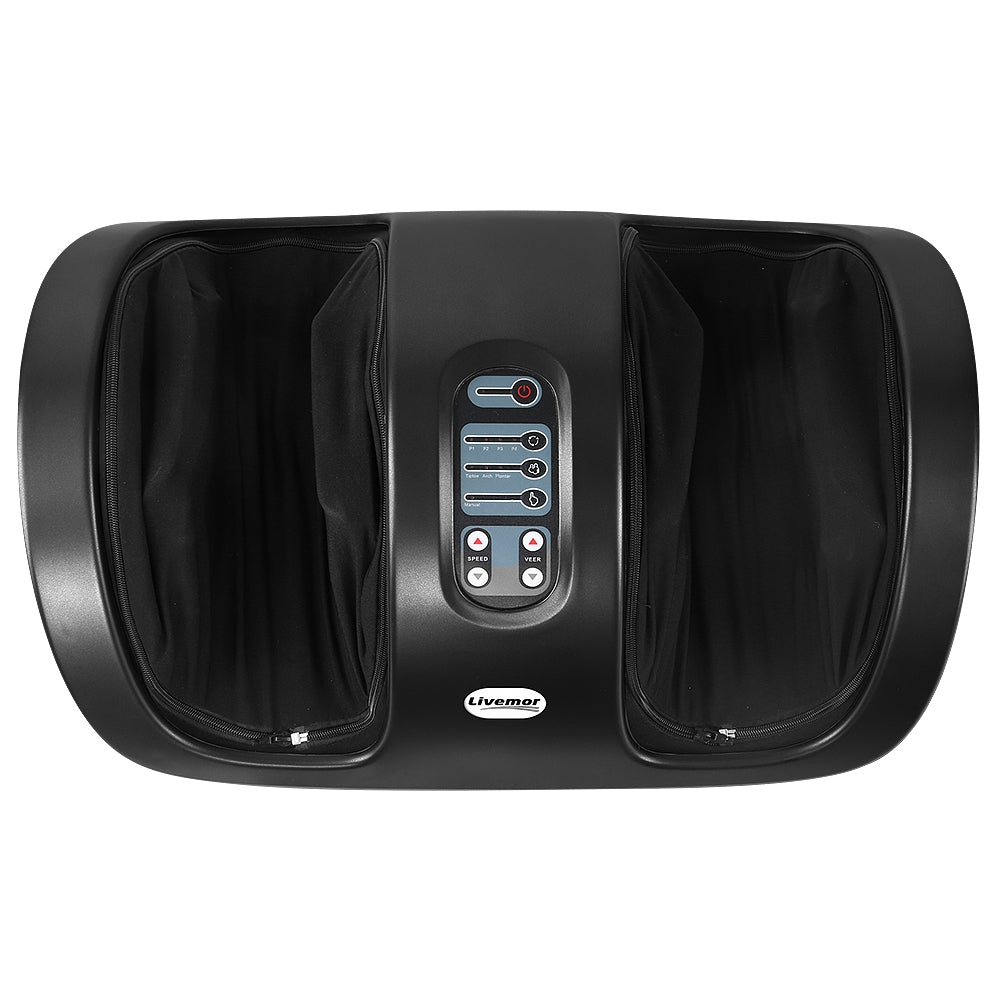 Livemor Foot Massager Shiatsu Massagers Electric Roller Kneading Leg Black FOOT-MASSAGE-188-BK