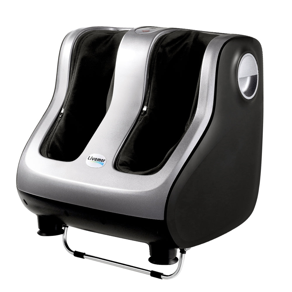 Livemor Foot Massager Shiatsu Massagers Electric Roller Calf Leg Kneading Silver FOOT-MASSAGE-288-SI