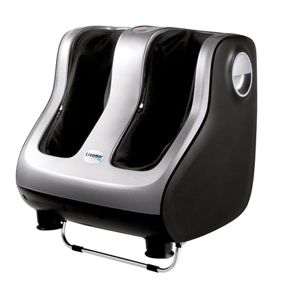 Livemor Foot Massager Shiatsu Massagers Electric Roller Calf Leg Kneading Silver FOOT-MASSAGE-288-SI