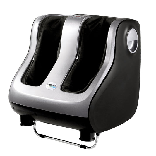 Livemor Foot Massager Shiatsu Massagers Electric Roller Calf Leg Kneading Silver FOOT-MASSAGE-288-SI