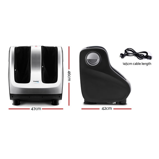 Livemor Foot Massager Shiatsu Massagers Electric Roller Calf Leg Kneading Silver FOOT-MASSAGE-288-SI