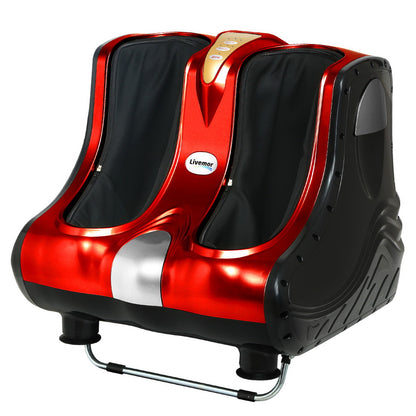 Livemor Foot Massager Massagers Shiatsu Electric Roller Ankle Calf Leg Kneading Red FOOT-MASSAGE-LF03-RD