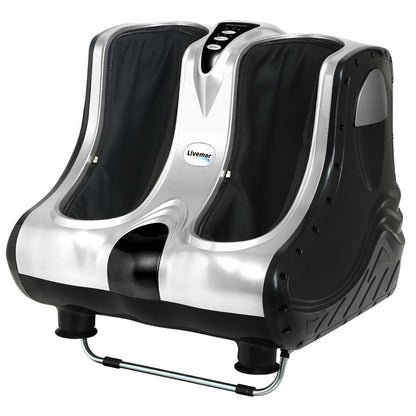 Livemor Foot Massager Massagers Shiatsu Electric Roller Ankle Calf Leg Kneading Silver FOOT-MASSAGE-LF03-SI