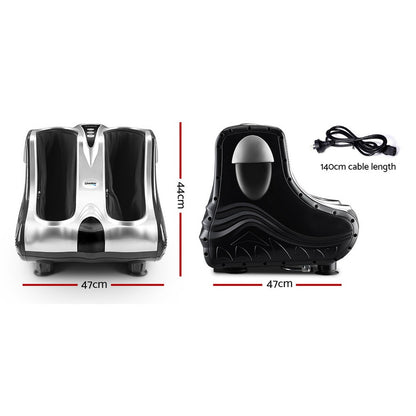 Livemor Foot Massager Massagers Shiatsu Electric Roller Ankle Calf Leg Kneading Silver FOOT-MASSAGE-LF03-SI