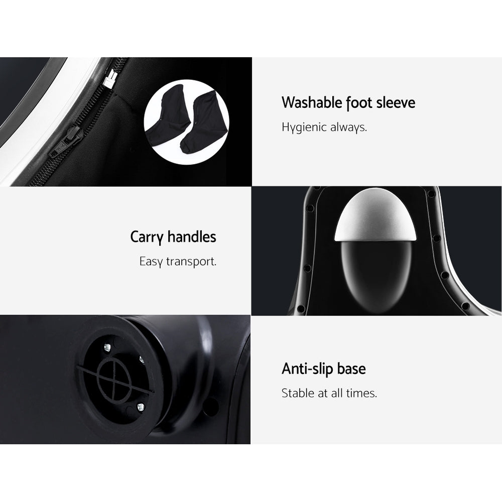 Livemor Foot Massager Massagers Shiatsu Electric Roller Ankle Calf Leg Kneading Silver FOOT-MASSAGE-LF03-SI