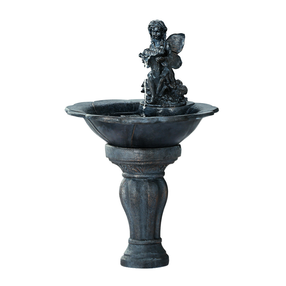 Gardeon Solar Water Feature with LED Lights Angel 94cm FOUNT-ANGEL-BU