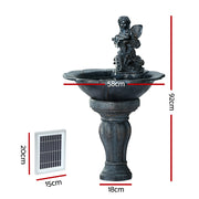 Gardeon Solar Water Feature with LED Lights Angel 94cm FOUNT-ANGEL-BU