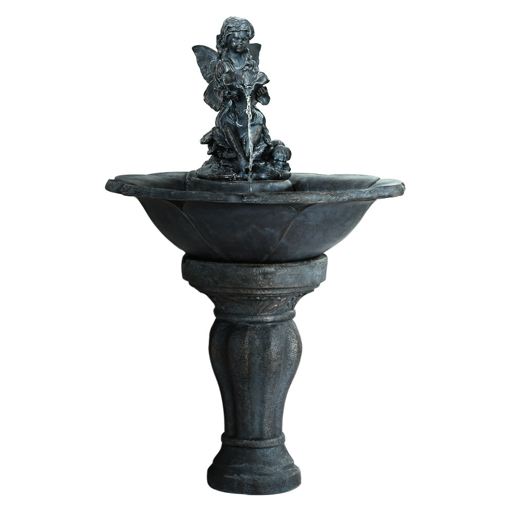Gardeon Solar Water Feature with LED Lights Angel 94cm FOUNT-ANGEL-BU