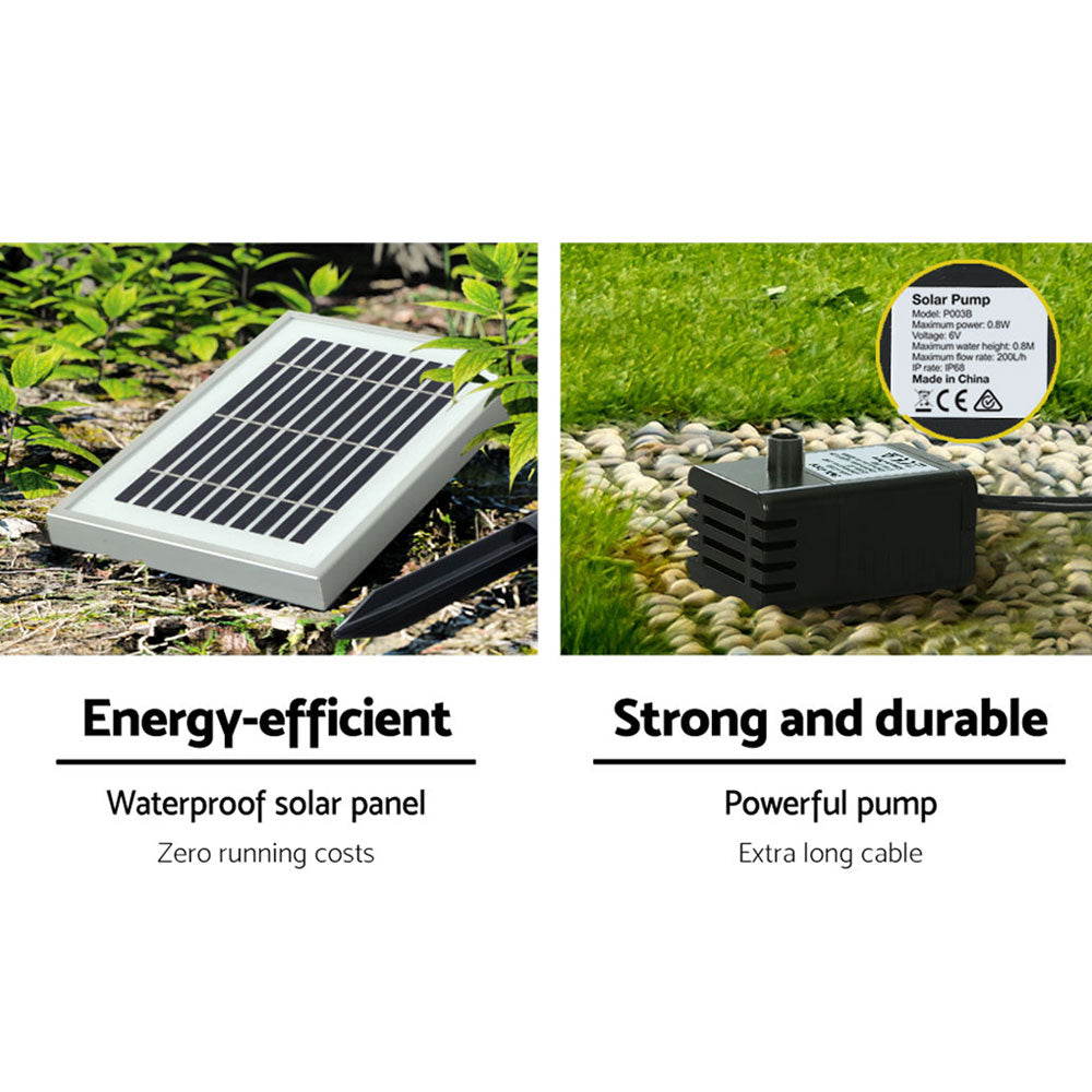 Gardeon Solar Water Feature with LED Lights Angel 94cm FOUNT-ANGEL-BU