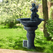 Gardeon Solar Water Feature with LED Lights Angel 94cm FOUNT-ANGEL-BU