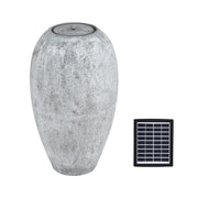 Gardeon Solar Fountain Water Feature Outdoor Fountain LED Lights Beige FOUNT-B-CYLINDER-BG
