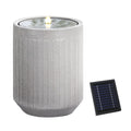 Gardeon Solar Fountain Water Feature Outdoor Fountain LED Lights Beige FOUNT-CYLINDER-BG