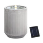 Gardeon Solar Fountain Water Feature Outdoor Fountain LED Lights Beige FOUNT-CYLINDER-BG