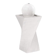 Gardeon Solar Fountain Water Feature Bird Bath Outdoor Garden LED Lights Ball 85CM FOUNT-MOON-CR