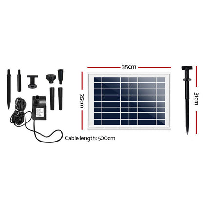 Gardeon Solar Pond Pump Submersible Water Fountain Kit 6.6FT FOUNT-POND-B-100