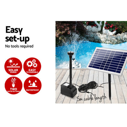 Gardeon Solar Pond Pump Submersible Water Fountain Kit 6.6FT FOUNT-POND-B-100